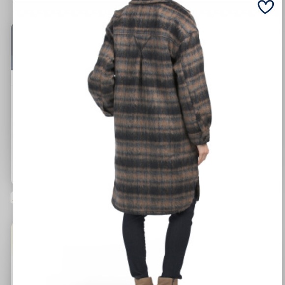 7 FOR ALL MANKIND Plaid Sherpa Duster - Picture 3 of 10
